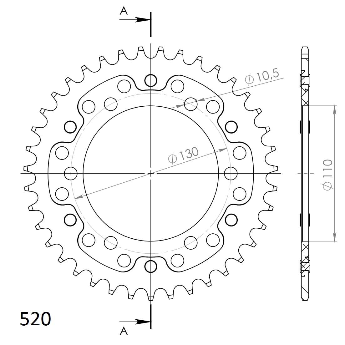 SUPERSPROX STEALTH REAR SPROCKET RST-486:39-GLD - Image 3