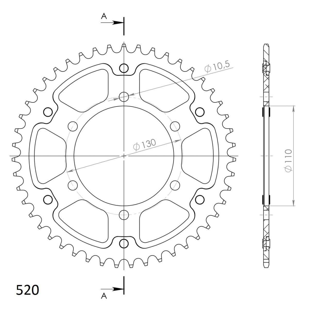 SUPERSPROX STEALTH REAR SPROCKET RST-486:47-BLU