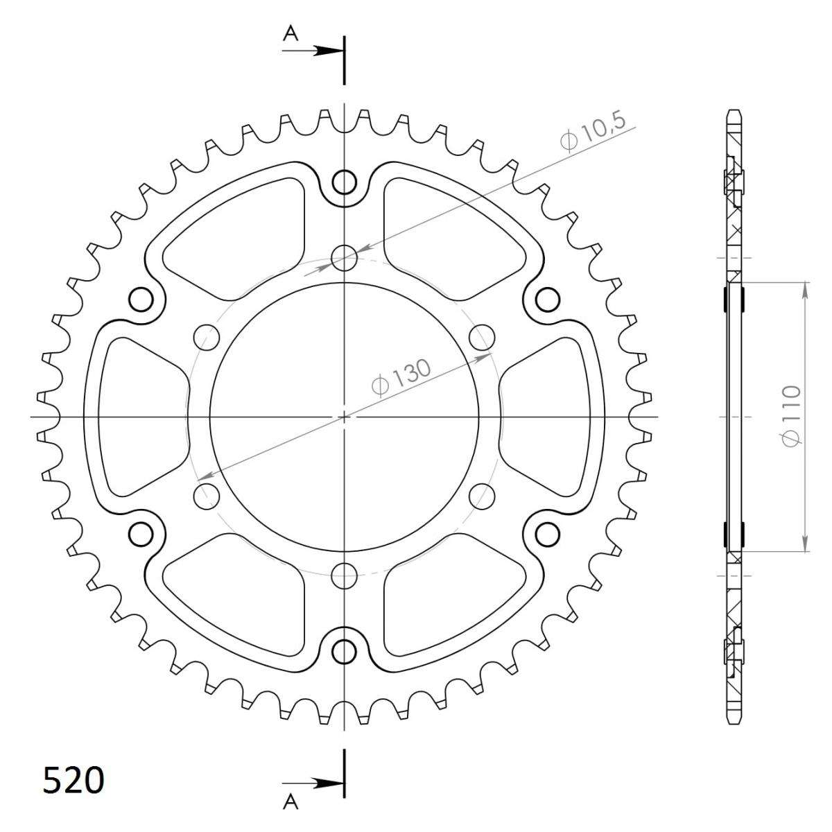 SUPERSPROX STEALTH REAR SPROCKET RST-486:48-RED