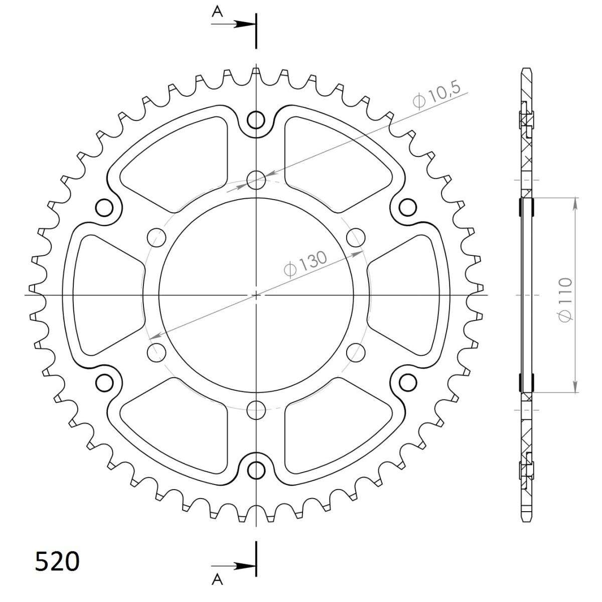 SUPERSPROX STEALTH REAR SPROCKET RST-486:49-BLU