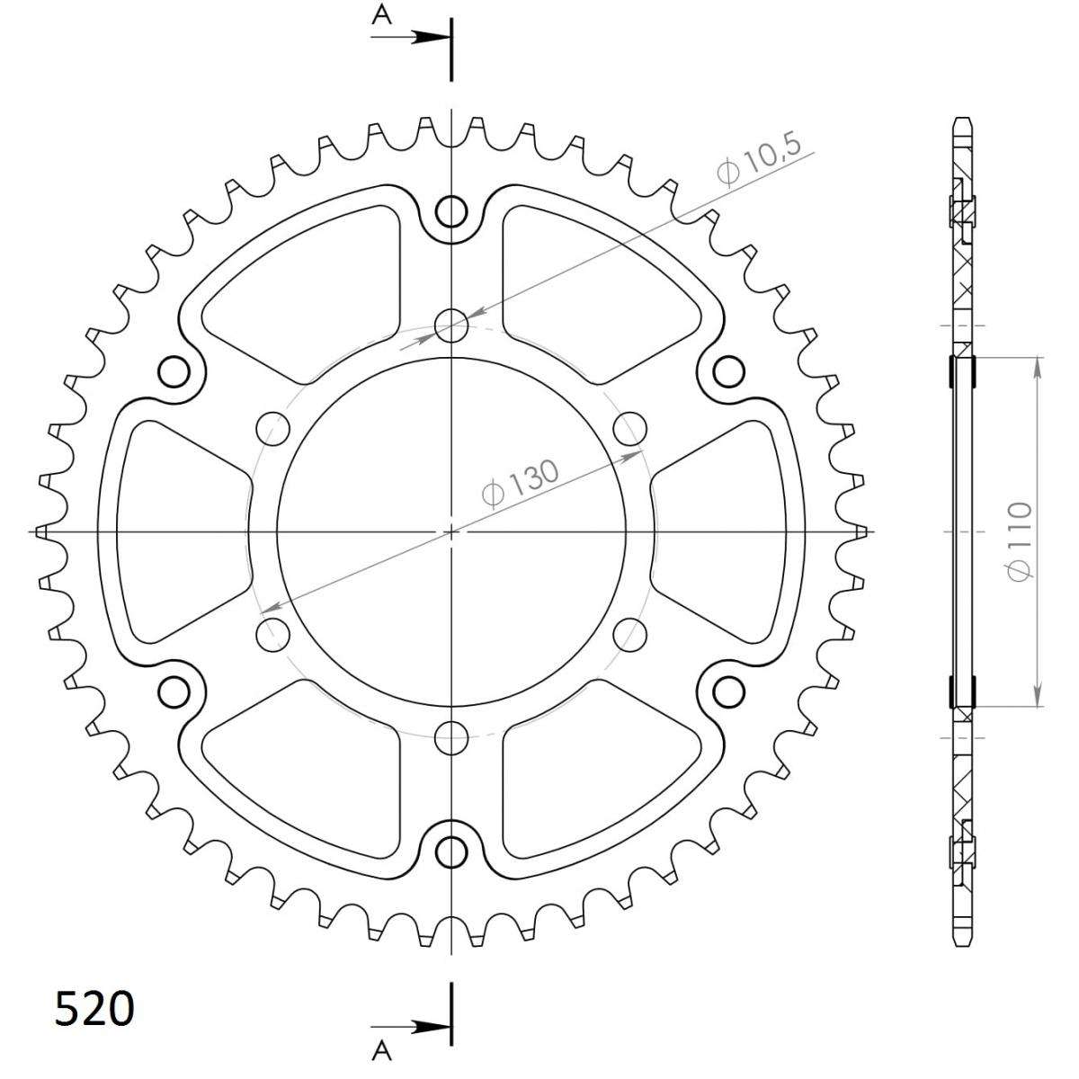SUPERSPROX STEALTH REAR SPROCKET RST-486:50-GLD - Image 3
