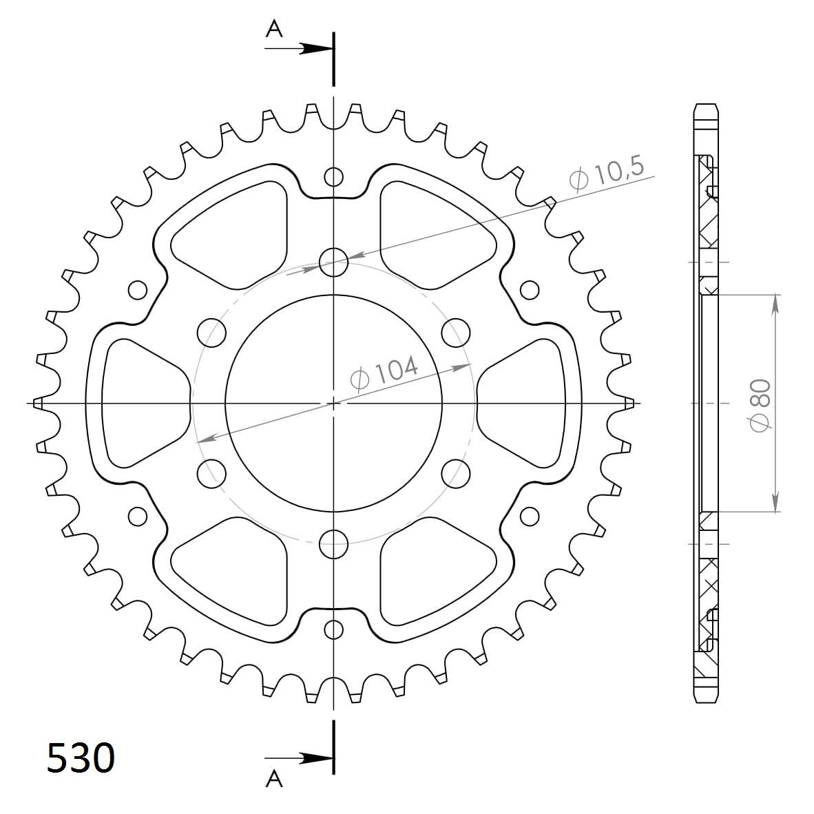 SUPERSPROX STEALTH REAR SPROCKET RST-488:42-GRN