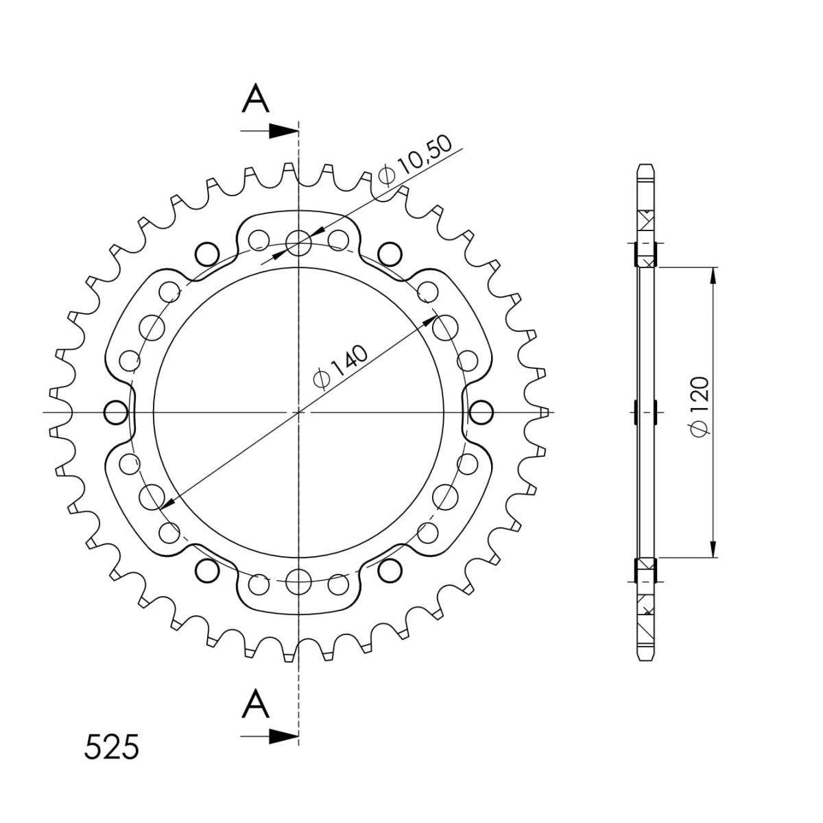 SUPERSPROX STEALTH REAR SPROCKET RST-498:40-SLV - Image 3