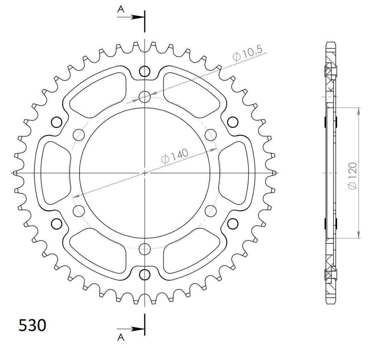 SUPERSPROX STEALTH REAR SPROCKET RST-499:46-RED