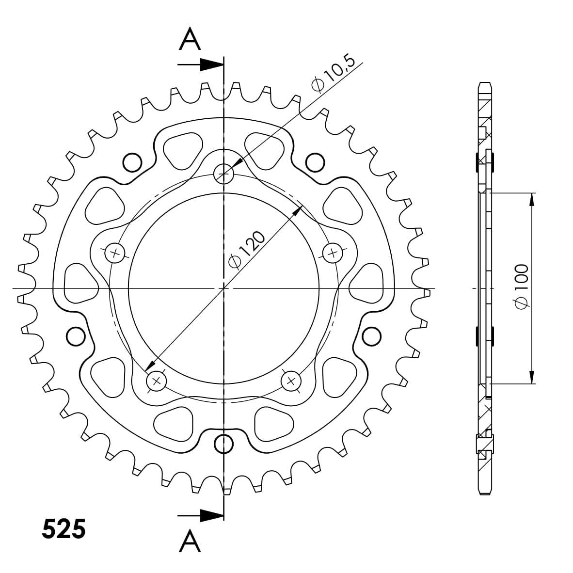SUPERSPROX STEALTH REAR SPROCKET RST-7026:40-GLD