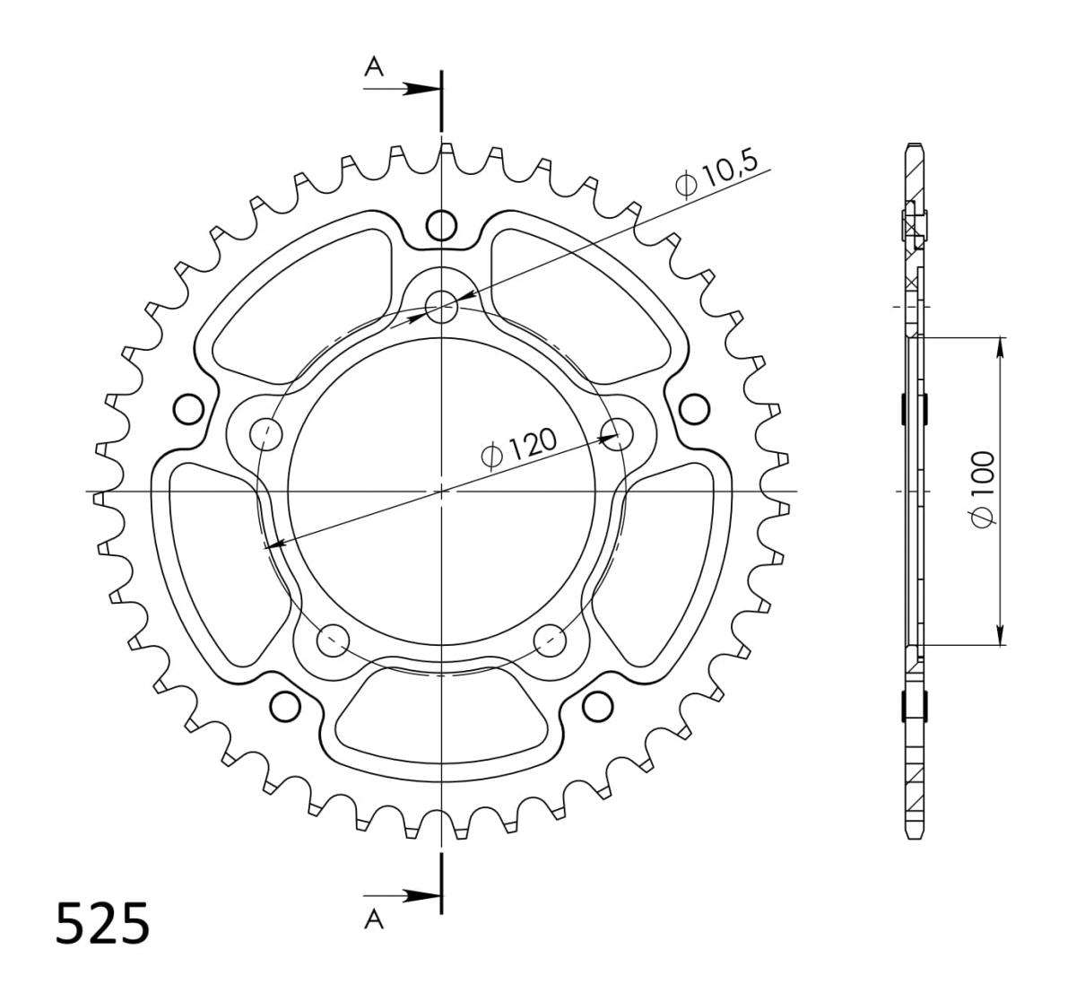 SUPERSPROX STEALTH REAR SPROCKET RST-7026:43-RED - Image 3