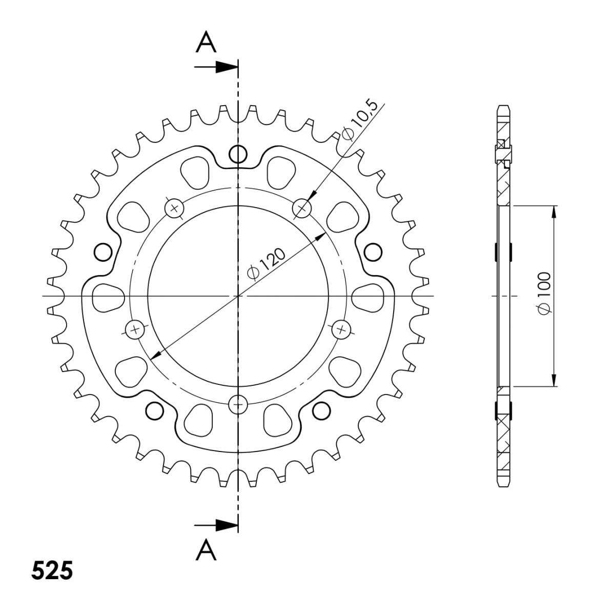 SUPERSPROX STEALTH REAR SPROCKET RST-702:40-BLK