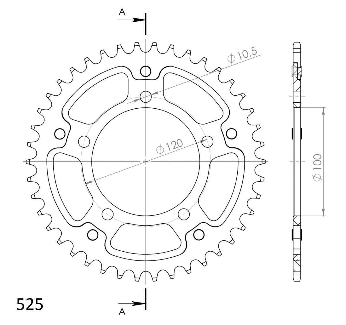 SUPERSPROX STEALTH REAR SPROCKET RST-702:41-GLD - Image 4