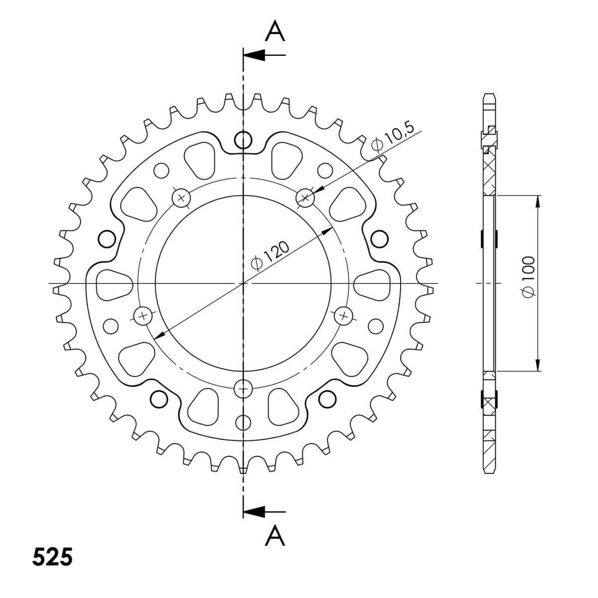 SUPERSPROX STEALTH REAR SPROCKET RST-702:41-GLD - Image 3