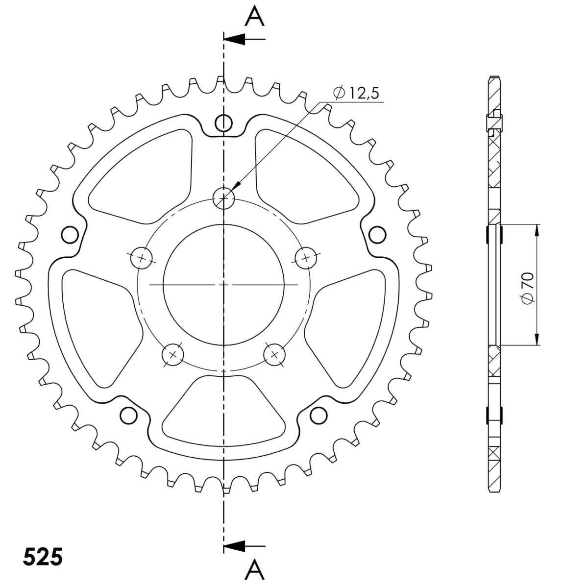 SUPERSPROX STEALTH REAR SPROCKET RST-727:47-BLU