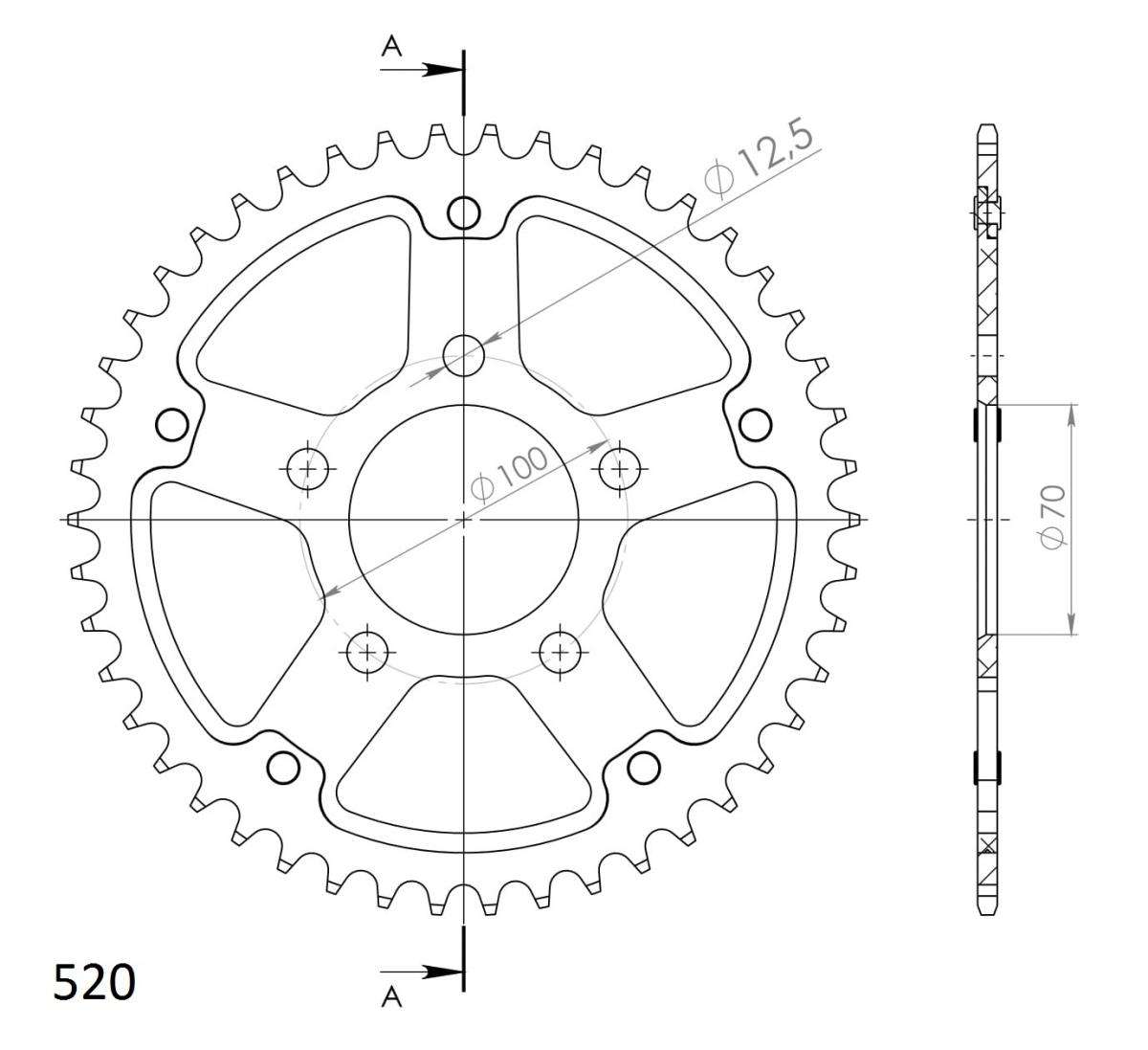 SUPERSPROX STEALTH REAR SPROCKET RST-728:46-BLU