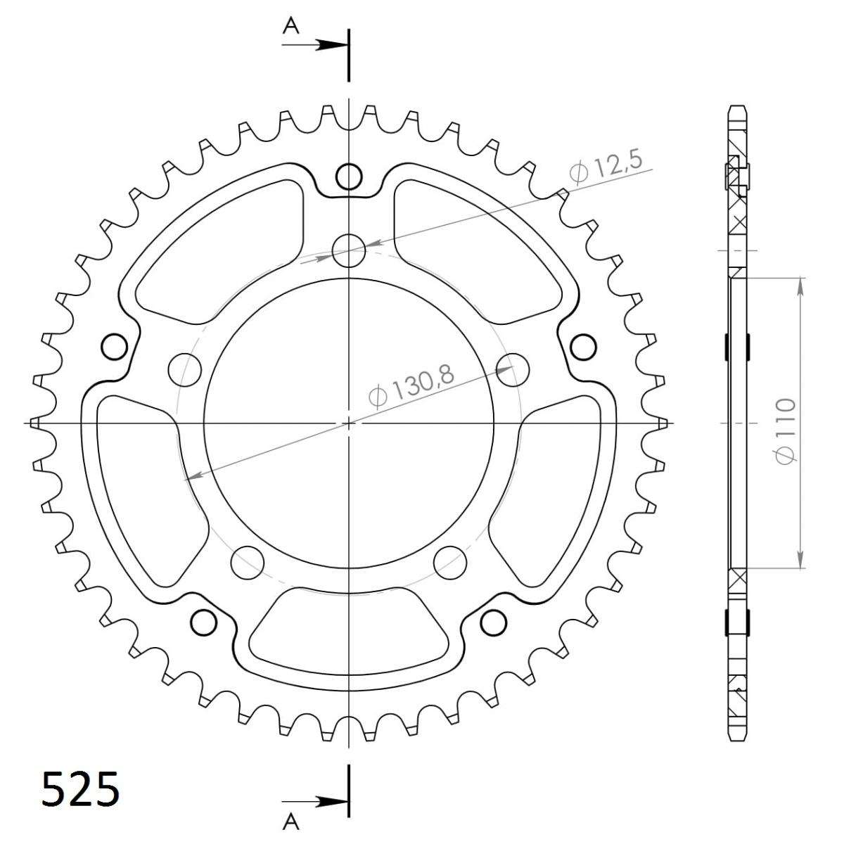 SUPERSPROX STEALTH REAR SPROCKET RST-7:46-GLD