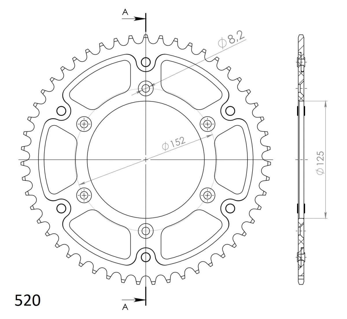 SUPERSPROX STEALTH REAR SPROCKET RST-8000:51-RED