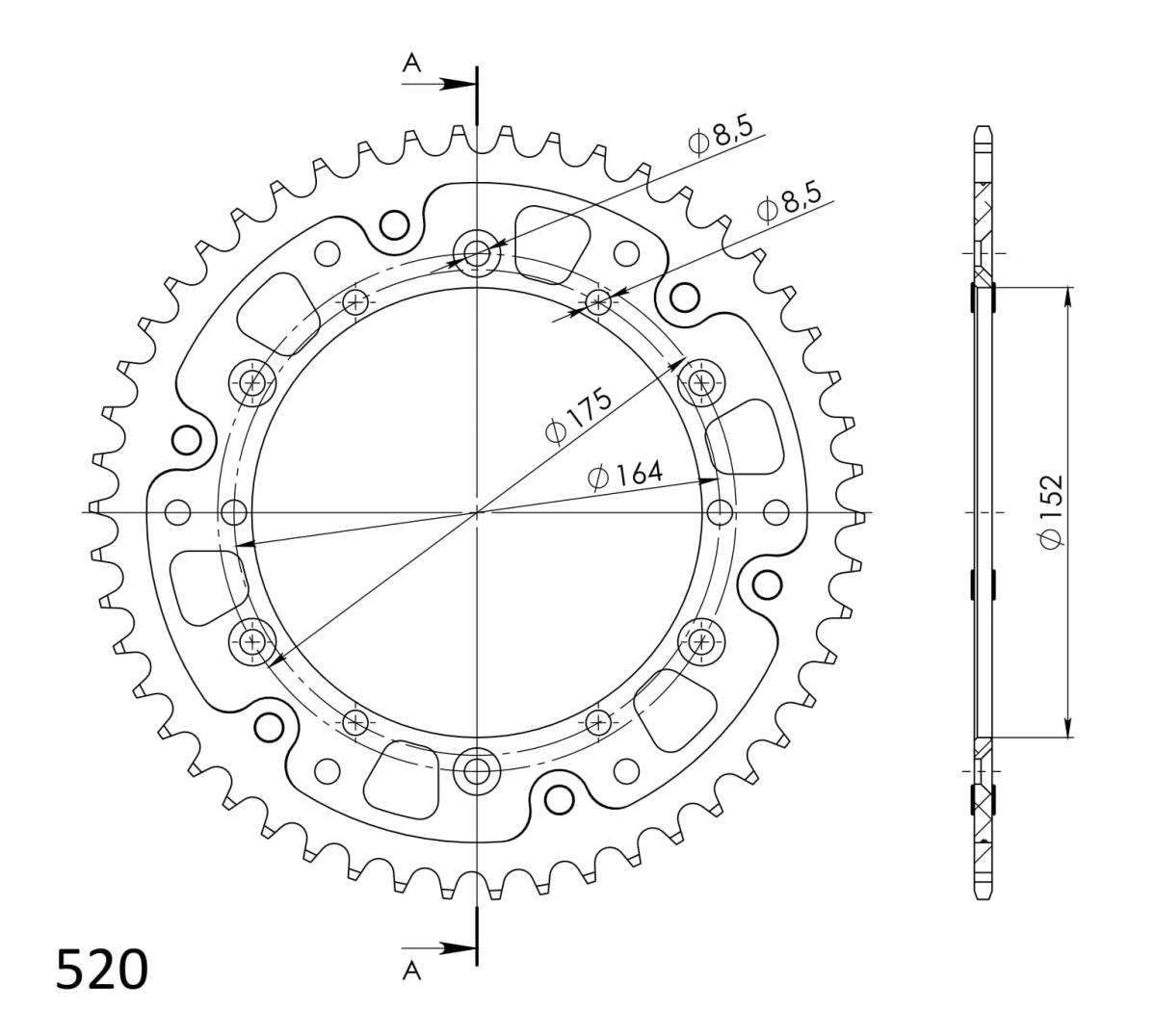 SUPERSPROX STEALTH REAR SPROCKET RST-853:50-BLU