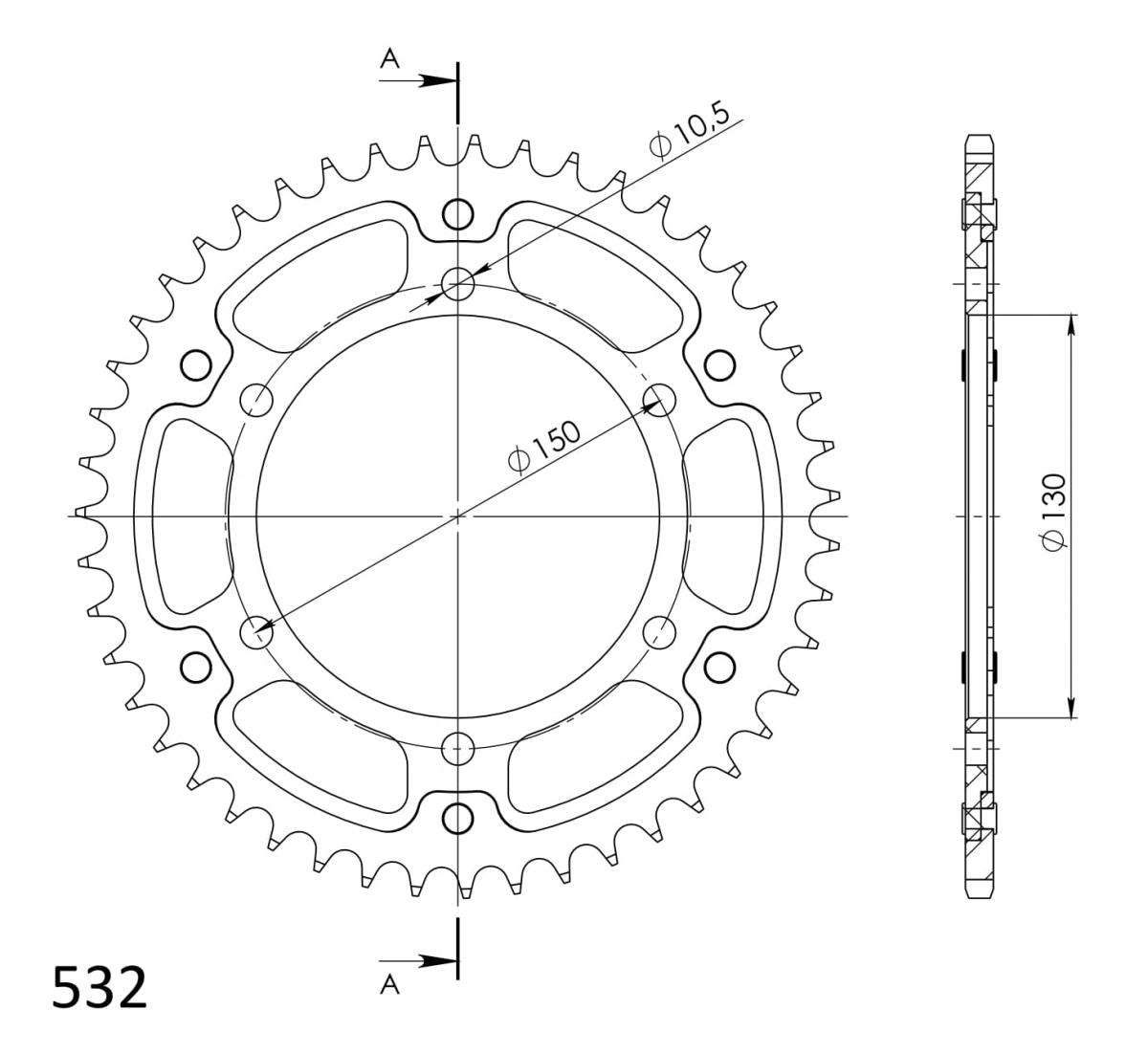 SUPERSPROX STEALTH REAR SPROCKET RST-866:47-BLU