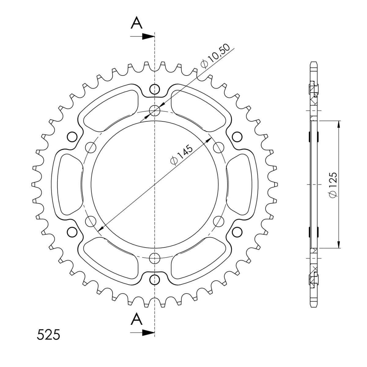 SUPERSPROX STEALTH REAR SPROCKET RST-867:46-ORG