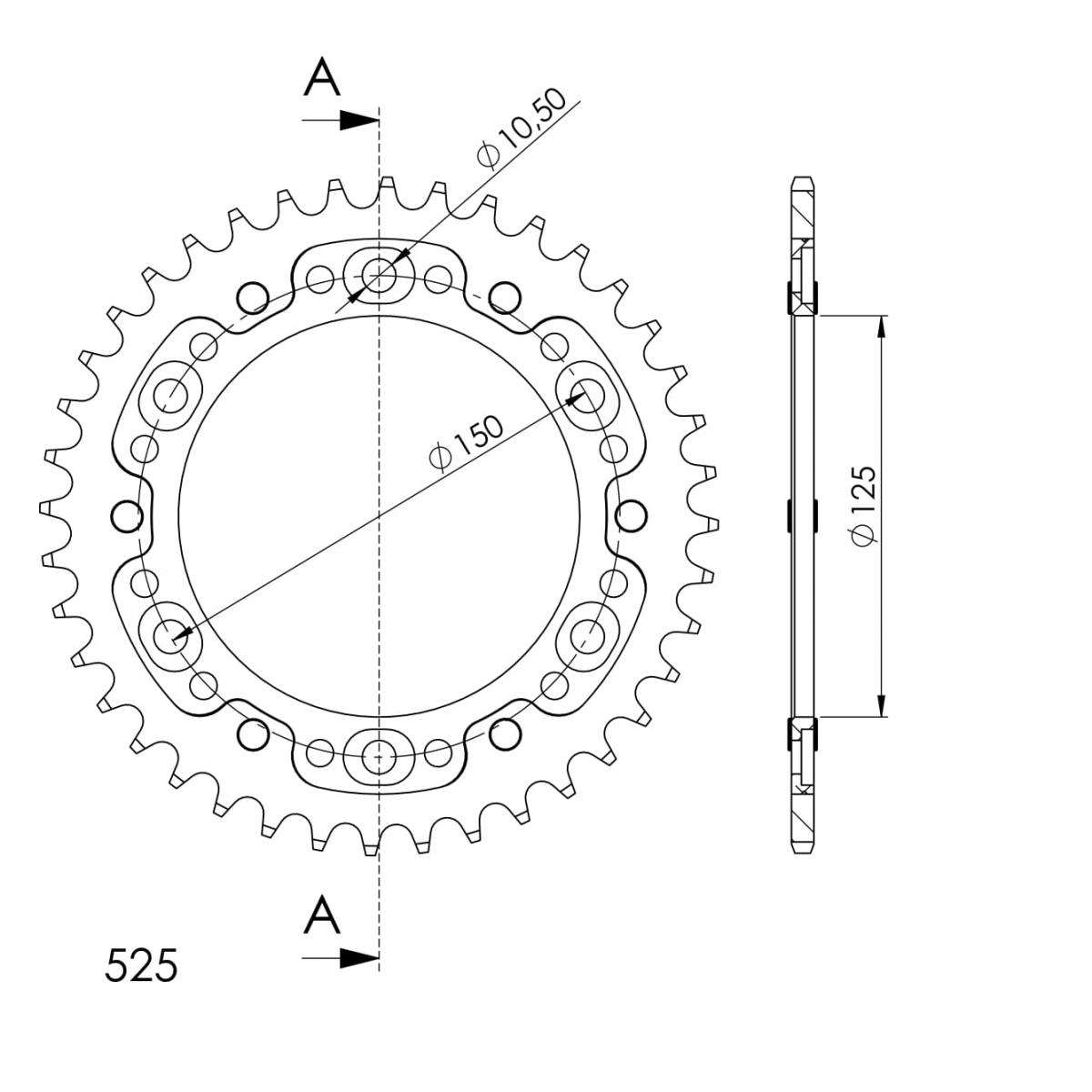 SUPERSPROX STEALTH REAR SPROCKET RST-899:40-GLD