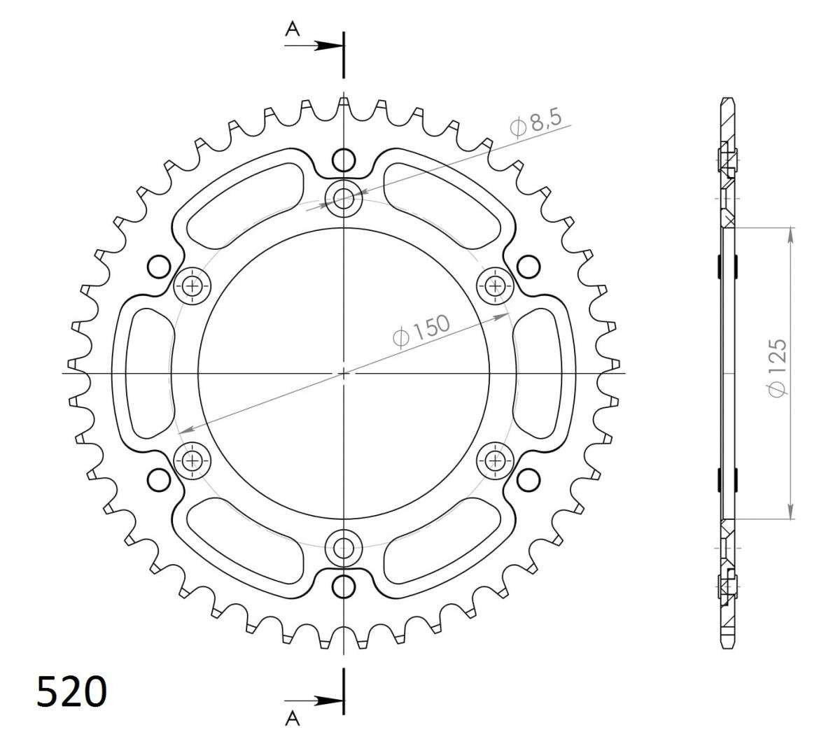 SUPERSPROX STEALTH REAR SPROCKET RST-990:45-BLU