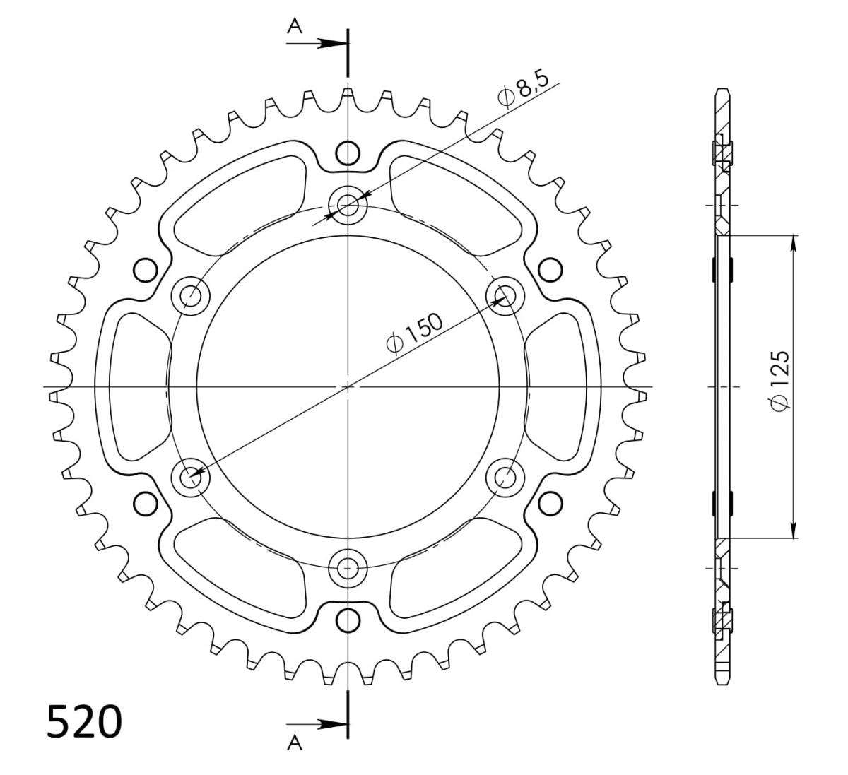 SUPERSPROX STEALTH REAR SPROCKET RST-990:47-ORG