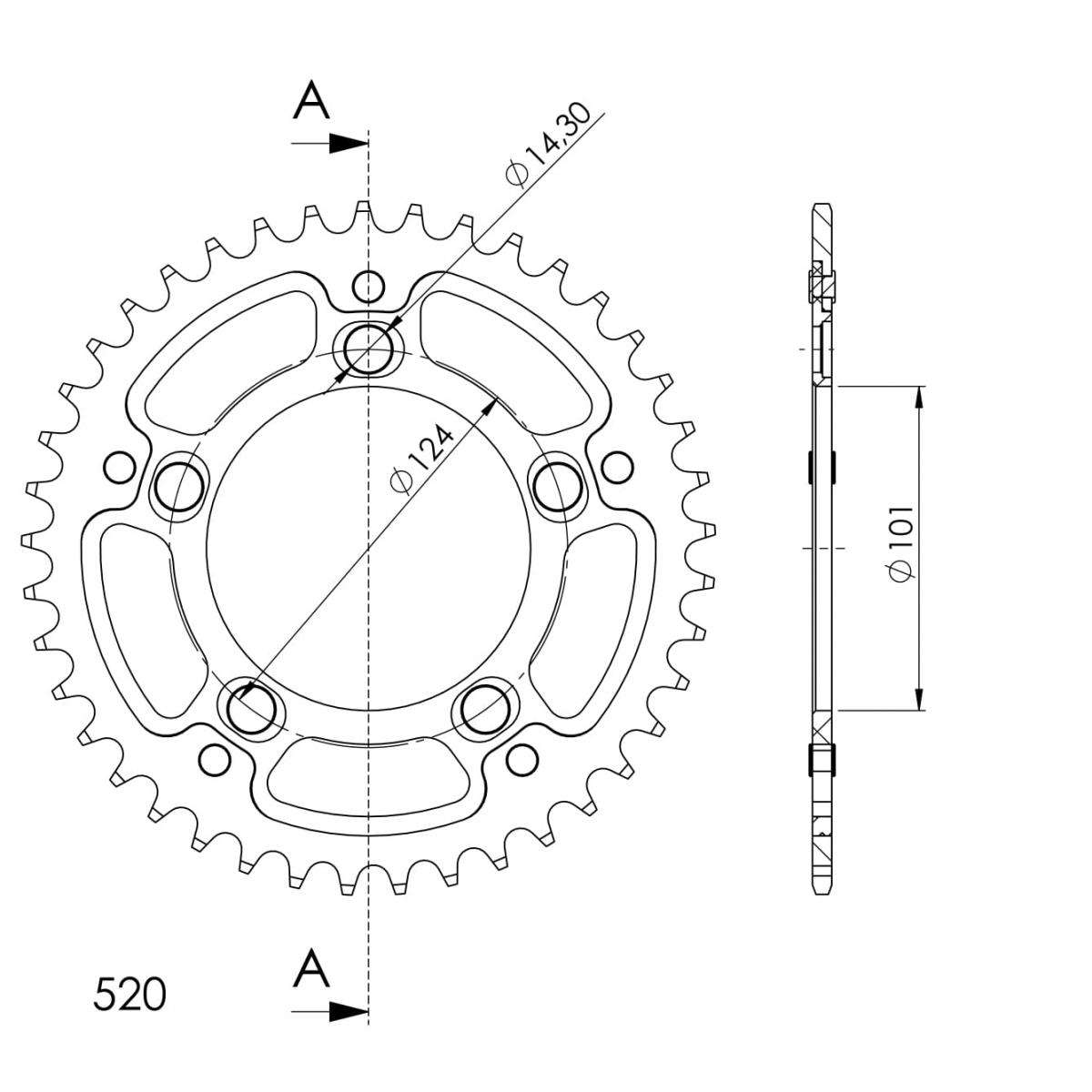 SUPERSPROX STEALTH REAR SPROCKET RST-992:41-ORG