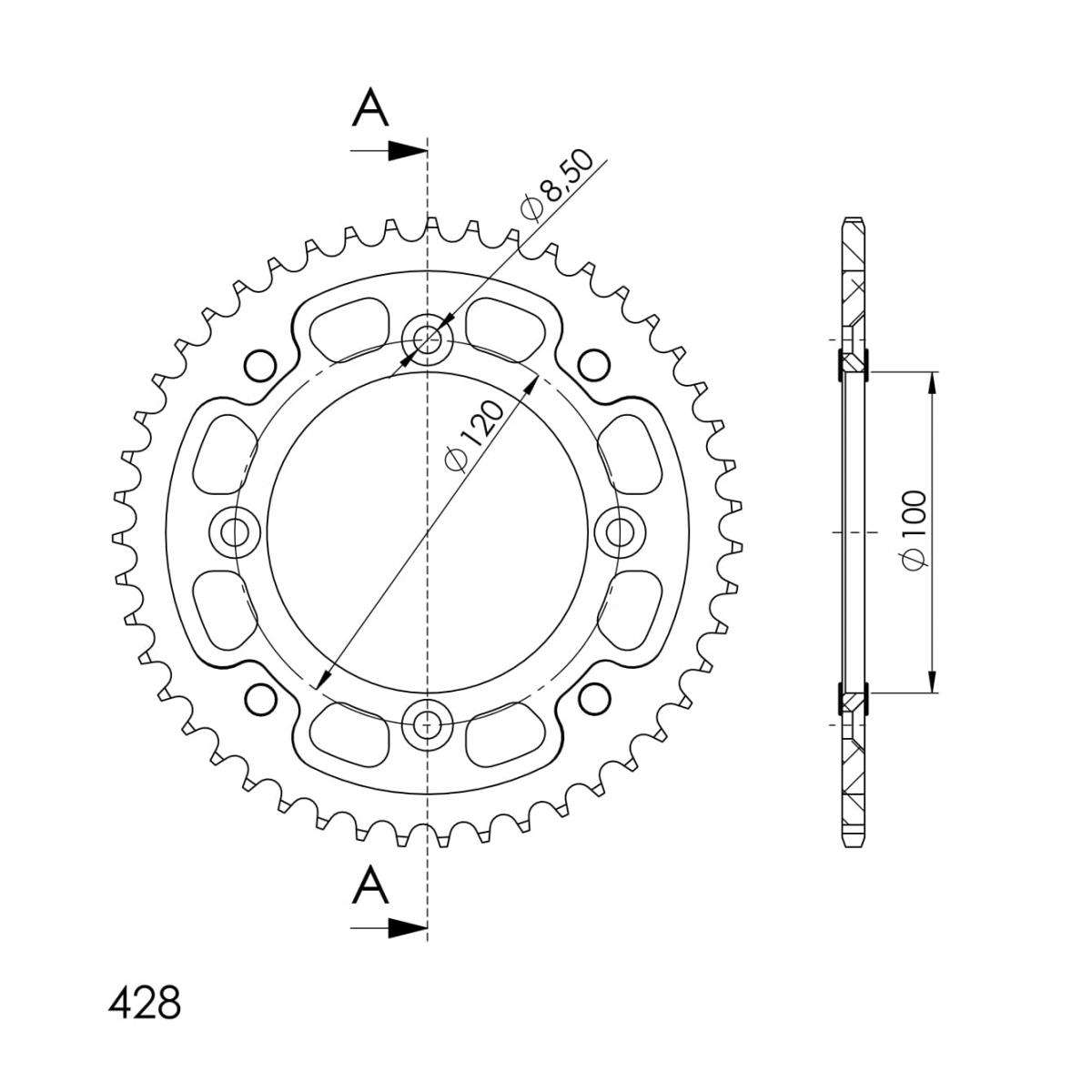 SUPERSPROX STEALTH REAR SPROCKET RST-998:47-GLD